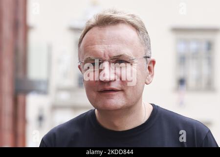 Der Bürgermeister von Lemberg, Andriy Sadovyi, wird am 6. Juli 2022 in Krakau, Polen, gesehen. (Foto von Beata Zawrzel/NurPhoto) Stockfoto