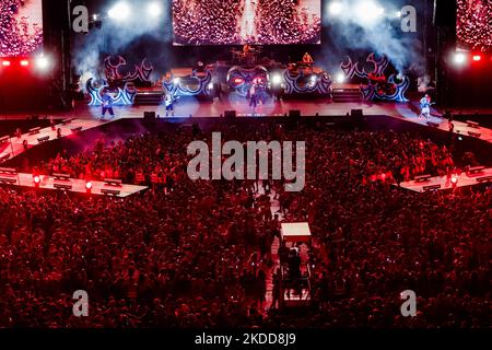 Der italienische Rapper Salmo spielt am 06 2022. Juli live im Giuseppe Meazza Stadion in San Siro in Mailand (Foto: Mairo Cinquetti/NurPhoto) Stockfoto