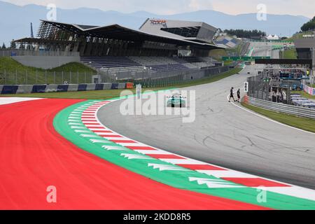 Gesamtansicht der Strecke vor dem Formel 1 Grand Prix von Österreich am Red Bull Ring in Spielberg, Österreich, am 7. Juli 2022. (Foto von Jakub Porzycki/NurPhoto) Stockfoto