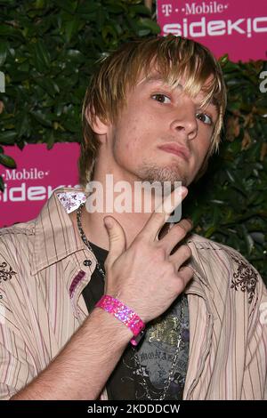 ARCHIV: 20. Juni 2006 - Hollywood, Kalifornien - Aaron Carter. Hollywoods jüngste Ankunft mit dem Debüt des T-Mobile Sidekick 3 - Ankünfte im Hollywood Palladium. Stockfoto