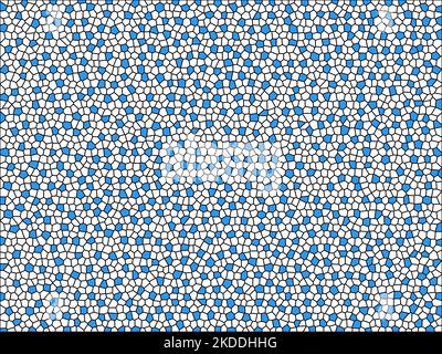 Mosaic blue and yellow patterned background tiles bathroom kitchen effect Stockfoto