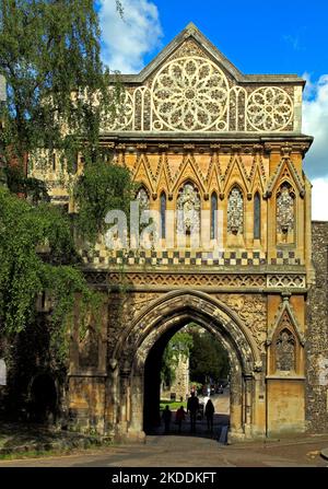 Norwich, St. Ethelbert's Gate, mittelalterlich, Eingang zum Cathedral-Viertel, Norfolk, England, Großbritannien Stockfoto