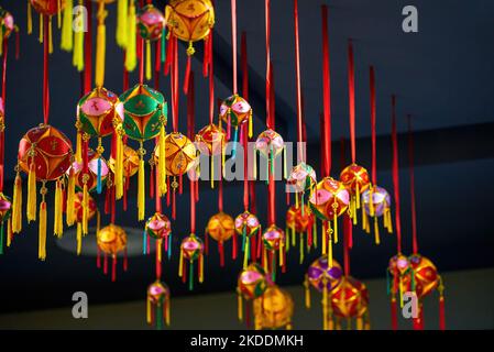 Traditionelle Hortensien der Zhuang-Nationalität in Guangxi, China Stockfoto