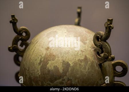 Bronzeschiffskulturelle Relikte der Bashu- und Sichuan-Kultur im alten China Stockfoto