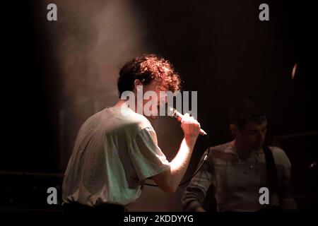 Reykjavik, Island . 03.. November 2023. Die amerikanische Indie-Pop-Band Nation of Language spielt beim Iceland Airwaves Music Festival in der Innenstadt von Reykjavik, Island. Foto: Baden Roth/imageSPACE Kredit: Imagespace/Alamy Live News Stockfoto