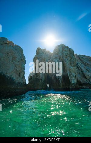 Lands End Felsformationen am Ende der Halbinsel Baja in der Nähe von Cabo San Lucas, Mexiko Stockfoto