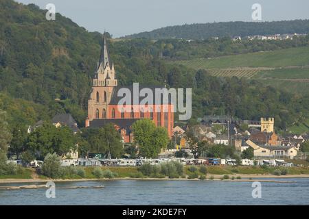 Liebfrauenkirche in Oberwesel am Rhein, Rheinland-Pfalz, Oberes Mittelrheintal, Deutschland Stockfoto