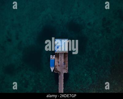 Paya Beach Jetty, Tioman Island, Pahang Stockfoto