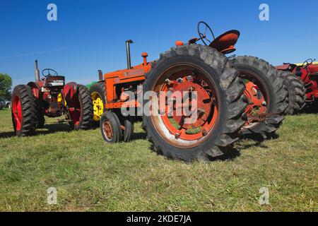 Oldtimer-LKW, Farm Event, Hinchinbrook, Provinz Quebec, Kanada Stockfoto