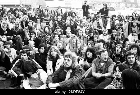 Das Jugendfestival, das von der DKP-assoziierten SDAJ (Sozialistische Deutsche Arbeiterjugend) organisiert wird. Juni 1981, Deutschland Stockfoto