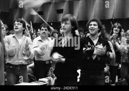 Der Bundeskongress der linken Sozialistischen Deutschen Arbeiterjugend (SDAJ) 7. im Jahr 1982, Deutschland Stockfoto