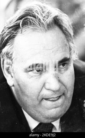 SPD-Parteitag April 1982. Heinz Kluncker (OeTV), Deutschland Stockfoto