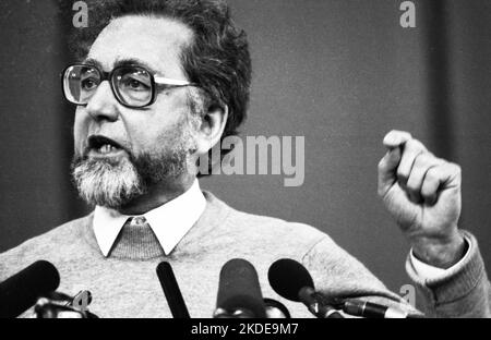 SPD-Parteitag April 1982. Erhard Eppler, Deutschland Stockfoto