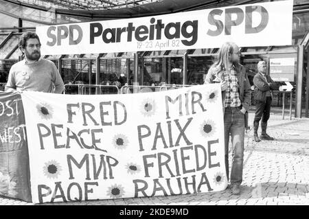 SPD-Parteitag April 1982, Deutschland Stockfoto