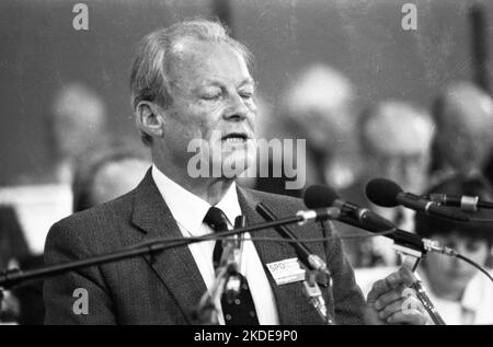 SPD-Parteitag April 1982, Deutschland Stockfoto