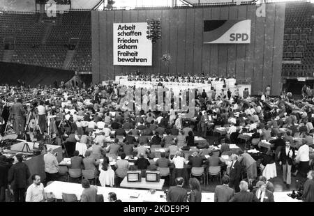 SPD-Parteitag April 1982, Deutschland Stockfoto