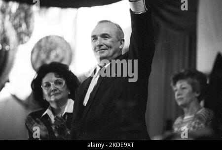 Begleitet von Protesten war die Parteikonferenz der rechtsextremen Republikaner im Jahr 1990, das Foto zeigt:, Deutschland Stockfoto