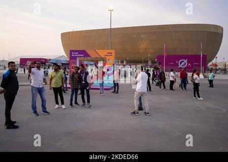 Das Darb Lusail Festival, ein familienfreundliches Festival in der Partnerschaft zwischen Qatar Tourism, Qatar Airways, dem Qatar-MENASA 2022 Year of Culture (YOC), dem Supreme Committee for Delivery & Legacy (SC) und Qatari Diar, hauchte dem neu eröffneten Wahrzeichen in Qatar’s lebhafter Stadt Lusail Leben ein. Stockfoto