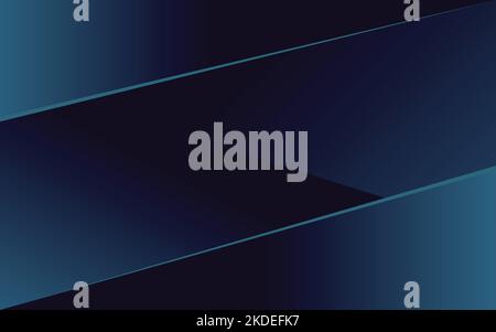 Moderne dunkelblau überlappen abstrakten Hintergrund mit glänzenden Linien Schichten. Textur mit hellblauer Dreieck-Element-Dekoration Stock Vektor