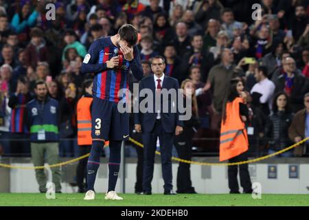 Barcelona, Spanien. 05.. November 2022. Spanisches Fußballspiel La Liga Santander FC Barcelona gegen Almeria im Camp Nou Stadion Barcelona, 05. November 2022 Gerard Pique 900/Cordon Pressequelle: CORDON PRESS/Alamy Live News Stockfoto