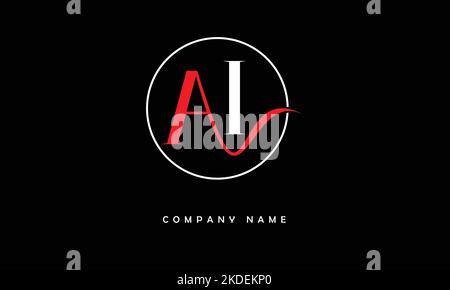 AI, IA Abstract Letters Logo Monogramm Stock Vektor