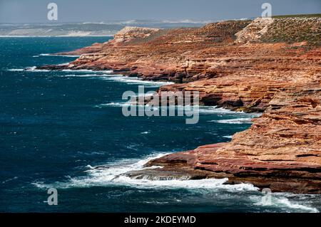 Berühmte Sandsteinklippen im Kalbarri National Park. Stockfoto