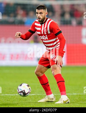 David Lopez vom FC Girona während des La Liga-Spiels zwischen dem FC Girona und dem Athletic Club spielte am 04. November 2022 im Montilivi-Stadion in Girona, Spanien. (Foto von Sergio Ruiz / PRESSIN) Stockfoto