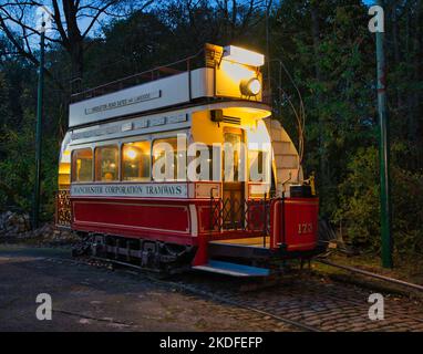 Manchester 173 in der Heaton Park Tramway, Manchester, Großbritannien Stockfoto