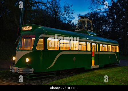 Blackpool Tramcar 623 im Heaton Park, Manchester Stockfoto