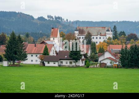 Eindruck von Altmannshofen, einem Teil von Aichstetten im süddeutschen Ravensburger Stadtteil Stockfoto