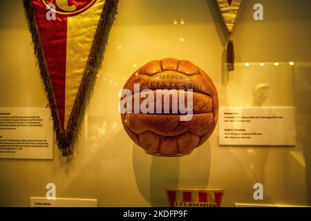 Deutsches Fußballmuseum oder DFB-Museum ist das Nationalmuseum für deutschen Fußball in Dortmund Stockfoto