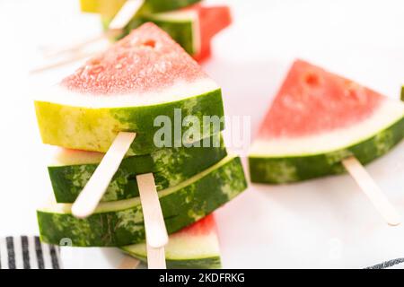 Chili Limette Wassermelone knallt Stockfoto
