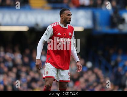 Stamford Bridge, London, Großbritannien. 6.. November 2022. English Premier League Football, Chelsea versus Arsenal; Gabriel of Arsenal Kredit: Action Plus Sports/Alamy Live News Stockfoto