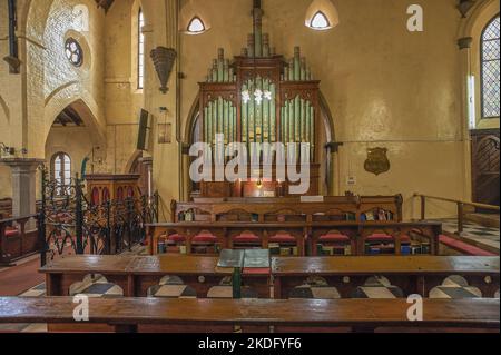 10 27 2009 Innere der St. George Kirche, Wellington Coonoor, Ooty Udagamandalam, Tamil Nadu, Indien Stockfoto