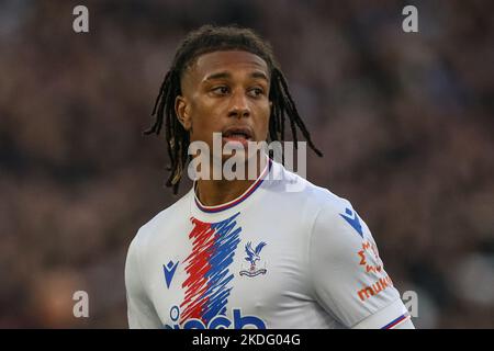 Michael Olise #7 von Crystal Palace während des Premier League-Spiels West Ham United gegen Crystal Palace im London Stadium, London, Großbritannien, 6.. November 2022 (Foto von Arron Gent/Nachrichtenbilder) Stockfoto