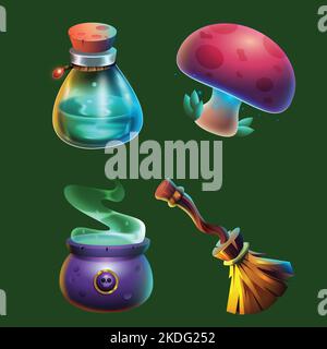Realistische halloween Elemente Sammlung Vektor Design Illustration Stock Vektor