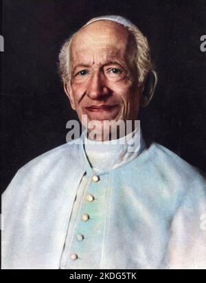 Porträt von Papst Leo XIII. (Leon XIII.) (Gioacchino Pecci) (1810-1903). Stockfoto