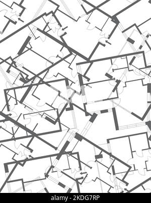 Symbol Grundriss. Bilder des Hotellogos. Schwarzes Linien-Symbol für Haus. Beliebtes Medienelement. Immobiliensymbol. Stockfoto