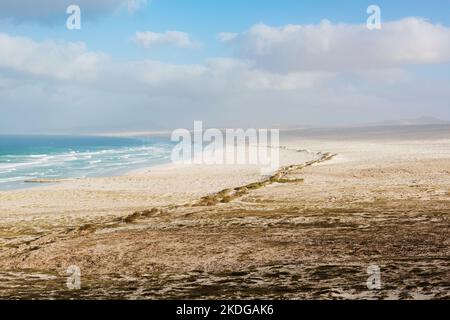 Kap Verde Strand Landschaft karg Stockfoto