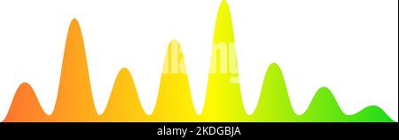 Farbkurvdiagramm. Abstraktes Diagramm. Audio-Equalizer Stock Vektor