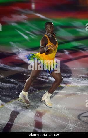 Mae Berenice MEITE (FRA), während der Ausstellungsgala, beim ISU Grand Prix of Figure Skating - Grand Prix de France 2022, im Angers Ice Parc, am 6. November 2022 in Angers, Frankreich. Quelle: Raniero Corbelletti/AFLO/Alamy Live News Stockfoto