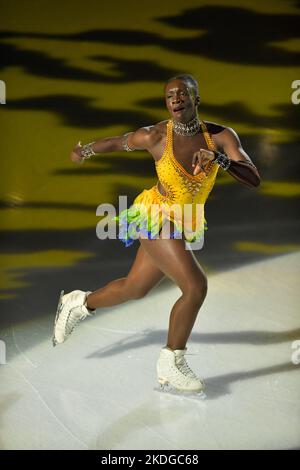 Mae Berenice MEITE (FRA), während der Ausstellungsgala, beim ISU Grand Prix of Figure Skating - Grand Prix de France 2022, im Angers Ice Parc, am 6. November 2022 in Angers, Frankreich. Quelle: Raniero Corbelletti/AFLO/Alamy Live News Stockfoto