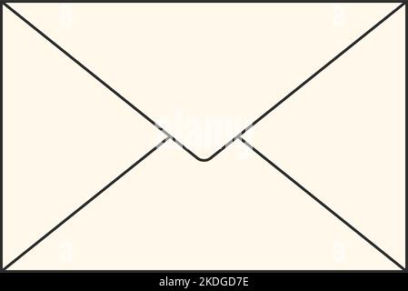 E-Mail-Symbol. Dünner Umschlag. Postsymbol Stock Vektor