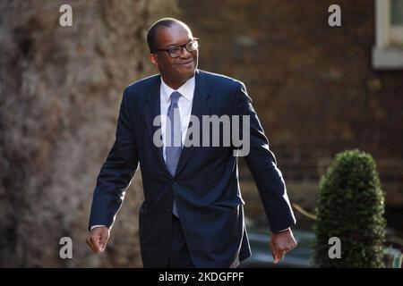 Downing Street, London, Großbritannien. 7.. September 2022. Kwasi Kwarteng, Schatzkanzler, nimmt an der wöchentlichen Kabinettssitzung Teil. Foto: Amanda Rose Stockfoto