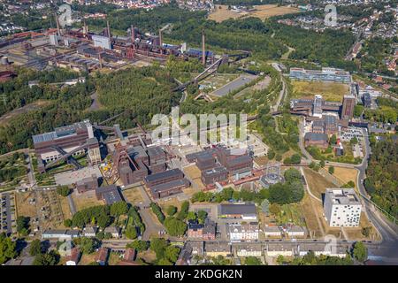 Luftaufnahme, Zollverein, UNESCO-Weltkulturerbe, Essen-Stoppenberg, Essen, Ruhrgebiet, Nordrhein-Westfalen, Deutschland, architektonischer Monu Stockfoto