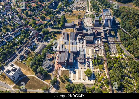 Luftaufnahme, Zollverein, UNESCO-Weltkulturerbe, Essen-Stoppenberg, Essen, Ruhrgebiet, Nordrhein-Westfalen, Deutschland, architektonischer Monu Stockfoto