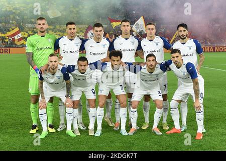 Olympiastadion, Rom, Italien. 6.. November 2022. Serie A Championship Football, Roma versus Lazio ; Lazio's Starting Lineup Credit: Action Plus Sports/Alamy Live News Stockfoto