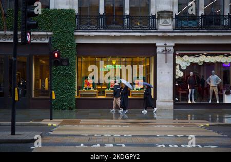 Berühmte Geschäfte Regent Street Westminster London West End Stockfoto