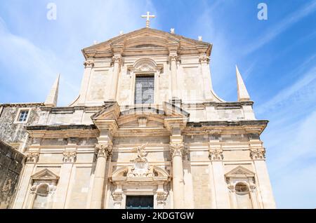 Kirche des Heiligen Ignatius in der Altstadt von Dubrovnik, Kroatien Stockfoto