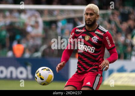 Curitiba, Brasilien. 06.. November 2022. PR - Curitiba - 11/06/2022 - BRASILIANISCHER A 2022, CORITIBA X FLAMENGO - Pablo Flamengo Spieler bei einem Spiel gegen Coritiba im Couto Pereira Stadion für die brasilianische Meisterschaft A 2022. Foto: Robson Mafra/AGIF/Sipa USA Quelle: SIPA USA/Alamy Live News Stockfoto